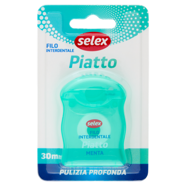 Selex Filo Interdentale Cerato Piatto Menta 30 m