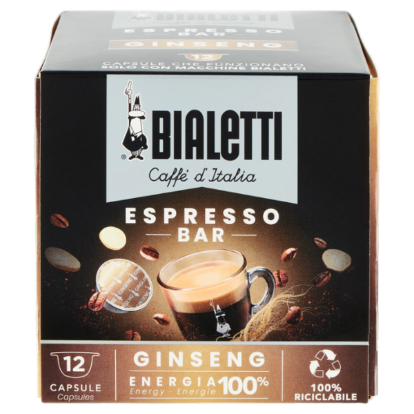Bialetti Caffè d'Italia Espresso Bar Ginseng 12 Capsule 66 g