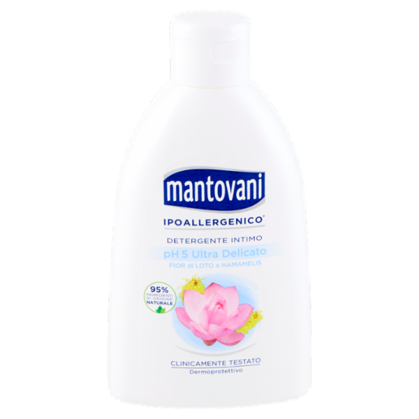 mantovani Detergente Intimo pH 5 Ultra Delicato Fior di Loto e Hamamelis 250 ml
