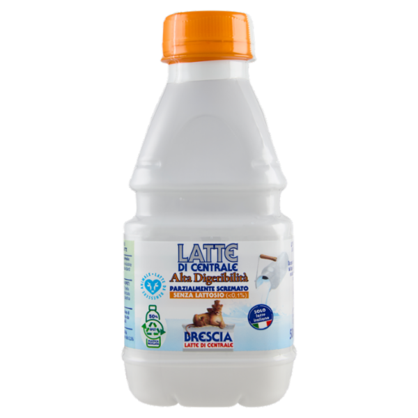 Brescia Latte di Centrale Alta Digeribilità Parzialmente Scremato Senza Lattosio 500 ml
