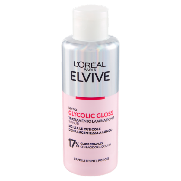 L'Oréal Paris Elvive Glycolic Gloss Trattamento Laminazione 5 Minuti con Acido Glicolico 200 ml