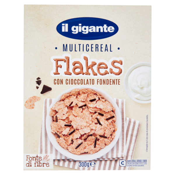 IL GIGANTE Multicereal Flakes con Cioccolato Fondente 300 g