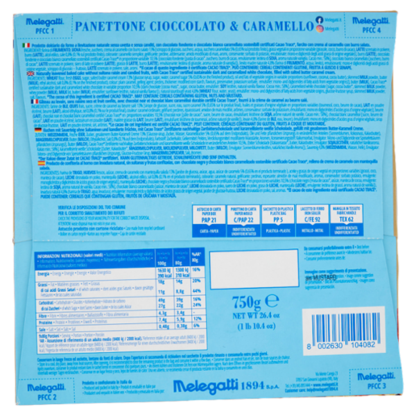 Melegatti 1894 Panettone Cioccolato & Caramello 750 g