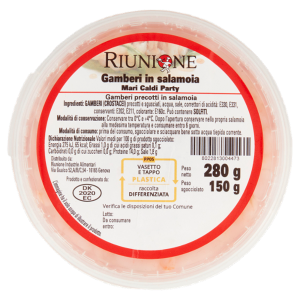 Riunione Gamberi in salamoia Mari Caldi Party 280 g