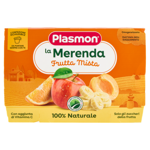 Plasmon la Merenda Omogeneizzato Frutta Mista 4 x 100 g