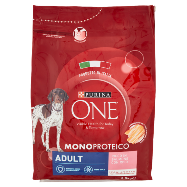 PURINA ONE Monoproteico Adult Ricco in Salmone con Riso 2,5 kg