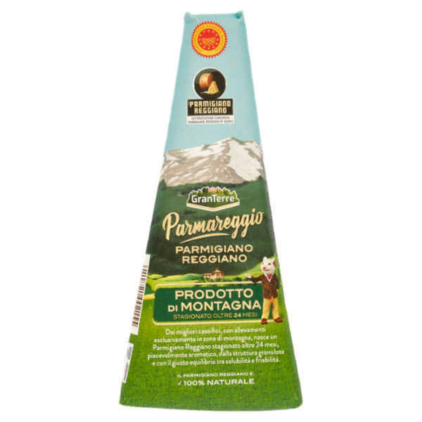 Parmareggio Parmigiano Reggiano DOP Prodotto di Montagna Stagionato Oltre 24 Mesi 250 g