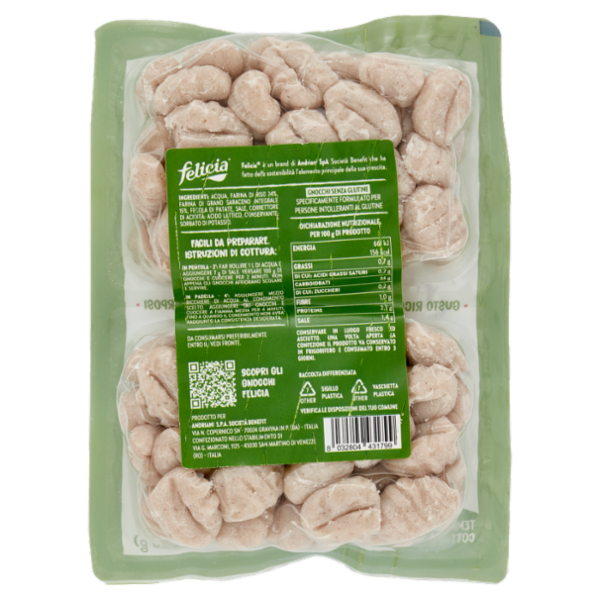 felicia Gnocchi di riso con Grano Saraceno Integrale 2 x 200 g