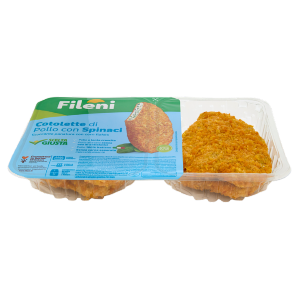 Fileni Cotolette di Pollo con Spinaci 0,440 kg