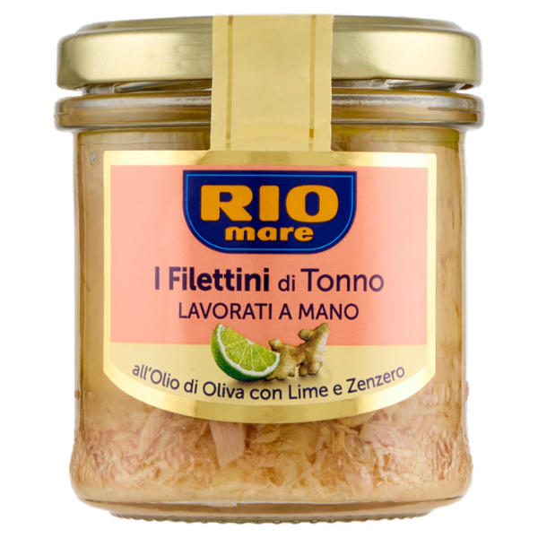 Rio mare i Filettini di Tonno Lavorati a Mano all'Olio di Oliva con Lime e Zenzero 130 g
