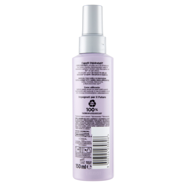 L'Oréal Paris Siero Spray per Capelli Hydra Hyaluronic Senza Risciacquo 150 ml