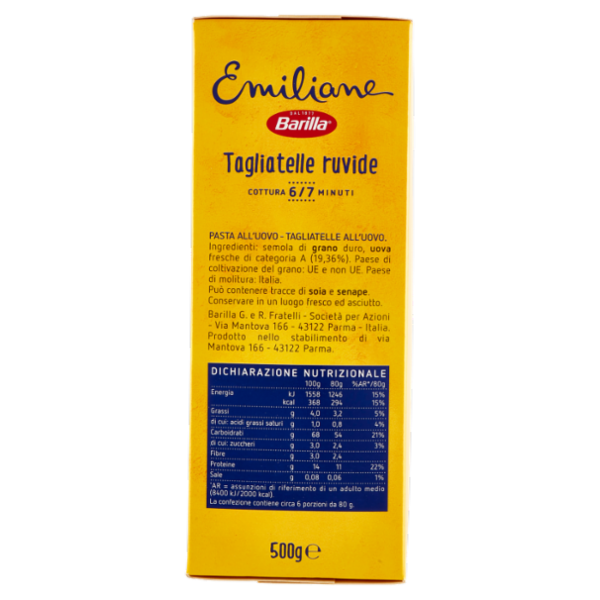 Barilla Emiliane Tagliatelle Pasta all'Uovo 500g