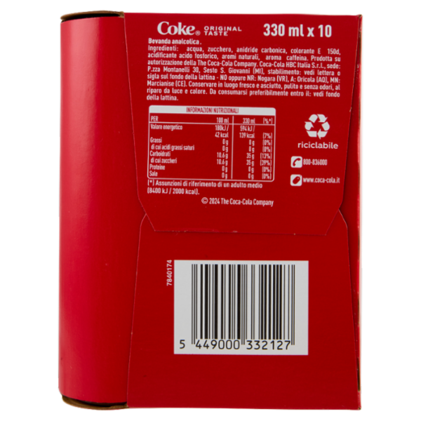 Coca-Cola lattina sleek 10 x 33 cl