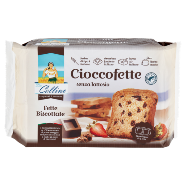 F.lli Cellino Cioccofette senza lattosio Fette Biscottate 360 g