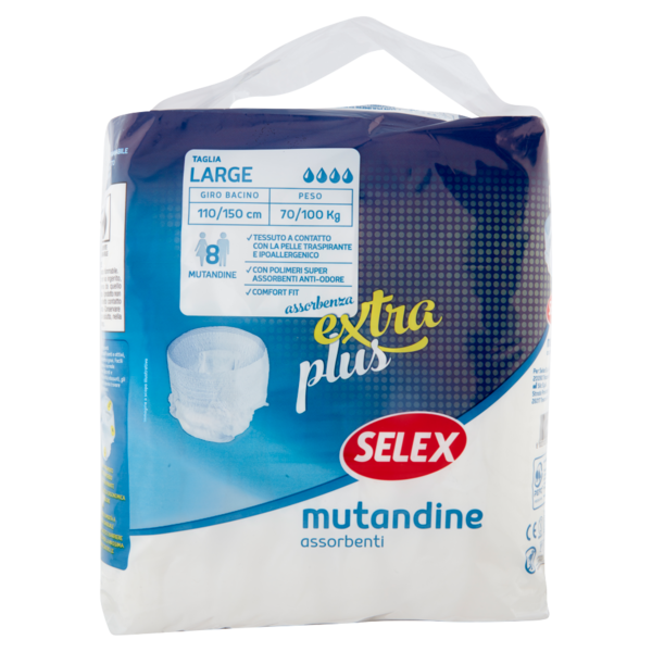 Selex Mutandine Assorbenti Pants Extra Plus Misura Large 8 pezzi