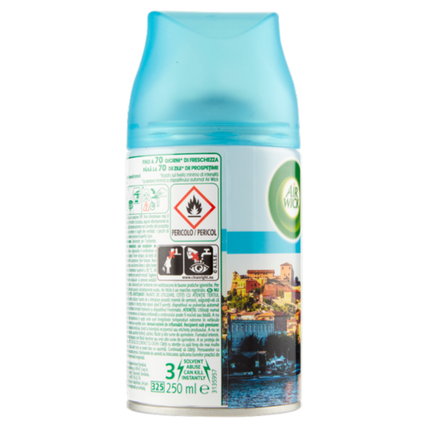Air Wick Freshmatic Collection 3 - Brezza del Mediterraneo Spray Automatico Ambienti Ricarica 250 ml
