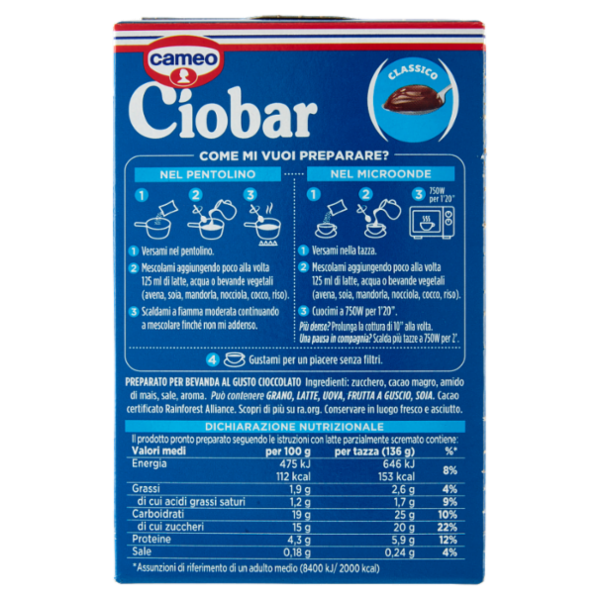 cameo Ciobar Classico 5 x 25 g