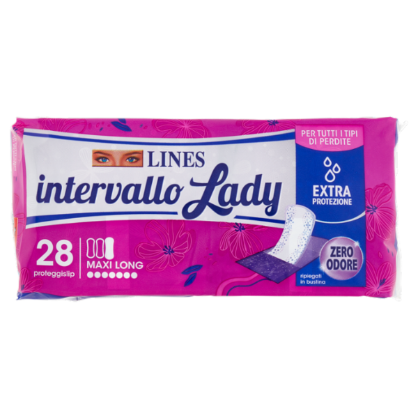 Lines intervallo Lady proteggislip Maxi Long Ripiegato 28 pz