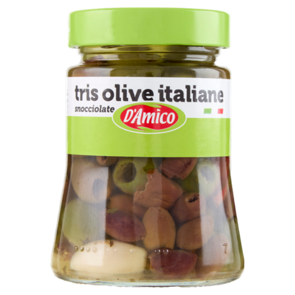 D'Amico tris olive italiane snocciolate 280 g