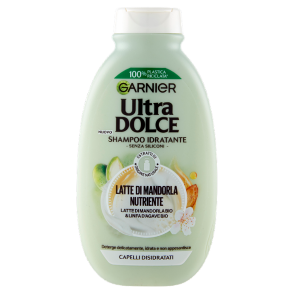 Garnier Ultra Dolce Shampoo Latte di Mandorla, Shampoo Nutriente per Capelli Normali, 250 ml