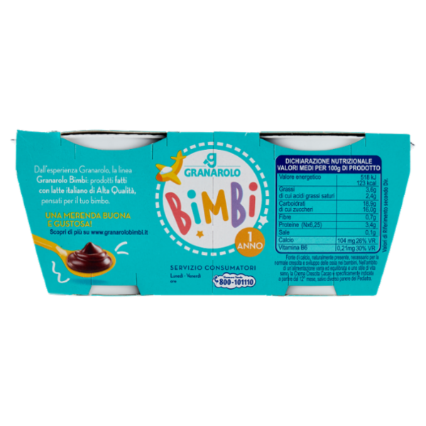 Granarolo Bimbi Crema Crescita Cacao 2 x 100 g