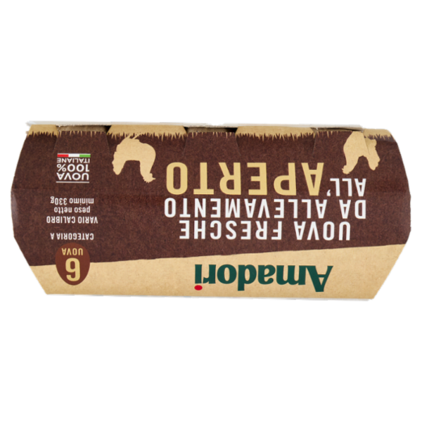 Amadori 6 Uova Fresche da Allevamento all'Aperto 330 g