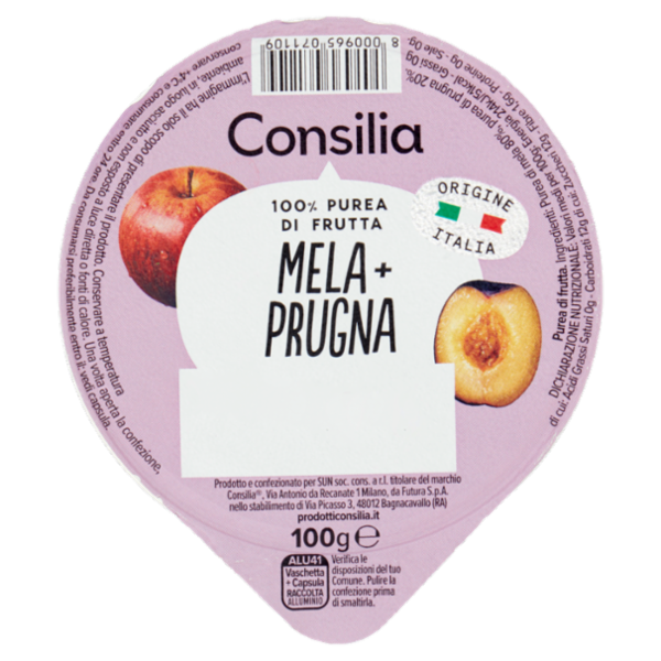 Consilia Polpa di Mela e Prugna 100 g