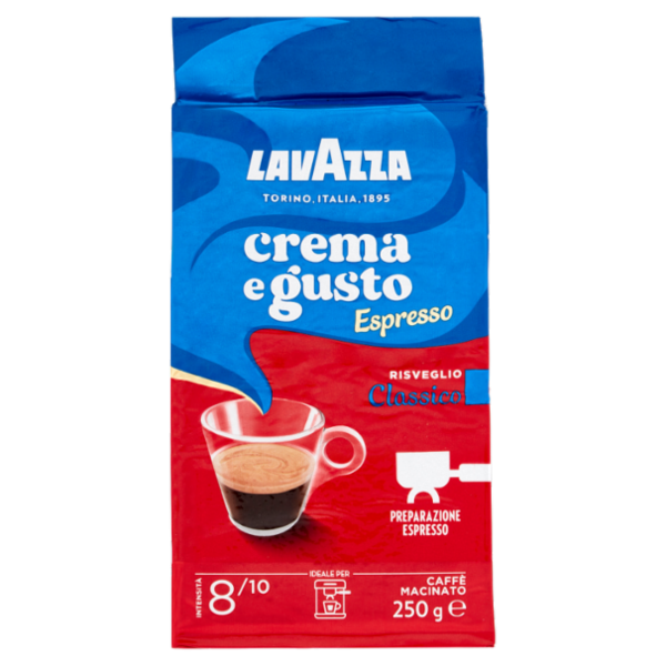 Lavazza Crema e Gusto Espresso Classico Caffè Macinato 250 g
