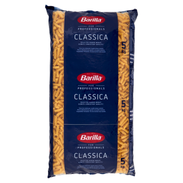 Barilla for Professionals Fusilli n°98 Pasta Classica Corta Catering Foodservice 5 kg