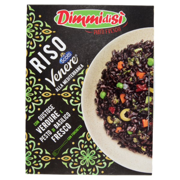 DimmidiSì Piatti Freschi Riso Venere alla Mediterranea con Verdure e Pesto 200 g