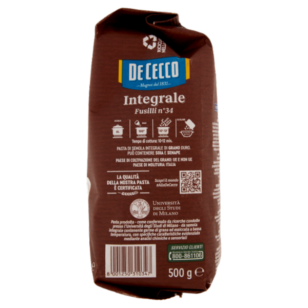 De Cecco Integrale Fusilli n° 34 500 g