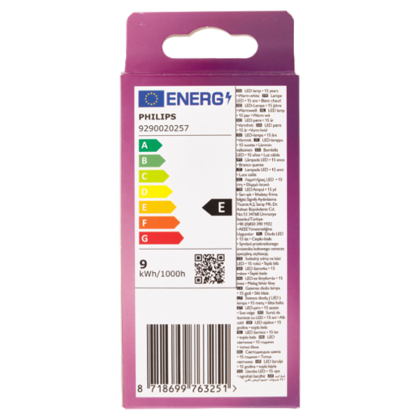 Philips Led goccia vetro 75W E27 2700K