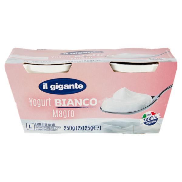 IL GIGANTE Yogurt Bianco Magro 2 x 125 g