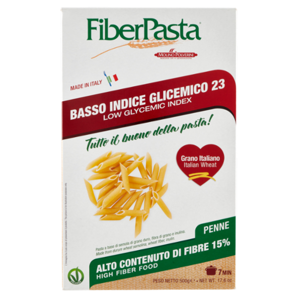 FiberPasta Basso Indice Glicemico 23 Penne 500 g