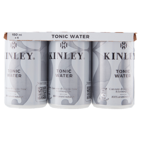 KINLEY Tonic Water 6 x 150 ml Mini Can