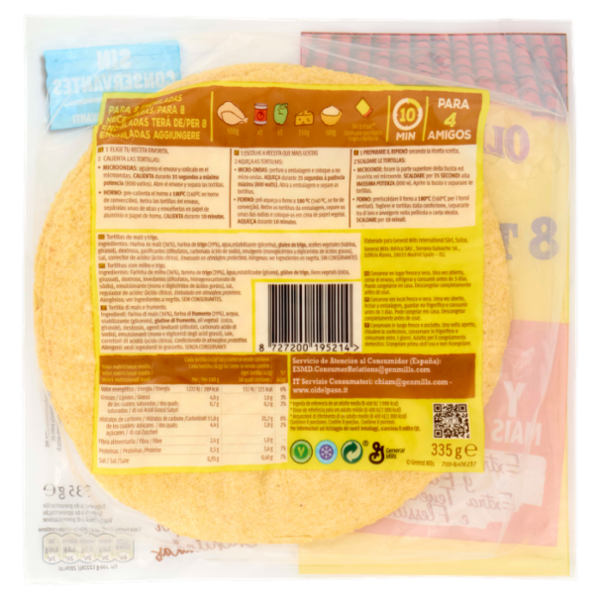 Old El Paso 8 Tortillas Mais e Frumento 335 g