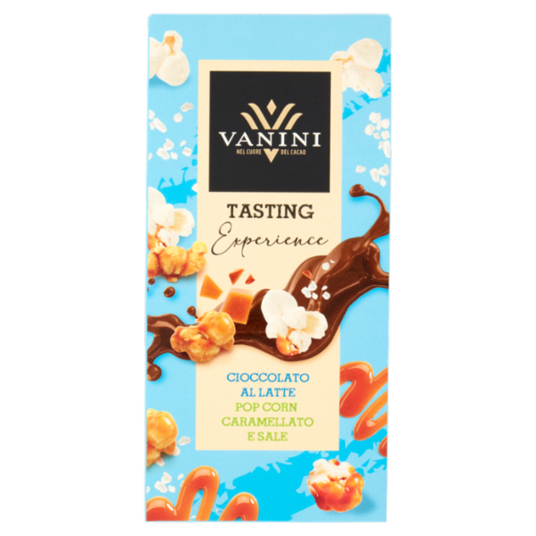 Vanini Tasting Experience Cioccolato al Latte Pop Corn Caramellato e Sale 75 g