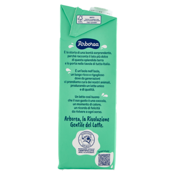 Arborea Latte Scremato UHT a Lunga Conservazione Senza Grassi 1000 ml