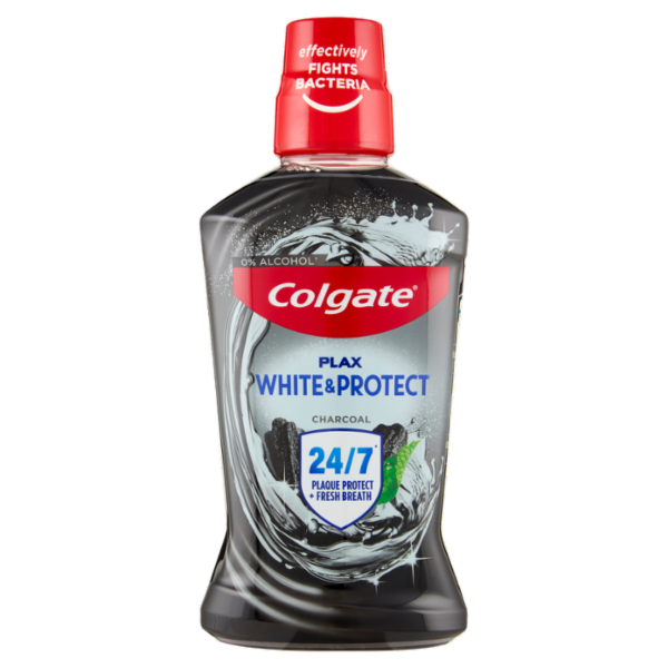 Colgate collutorio sbiancante carbone Plax White & Protect Charcoal 500 ml