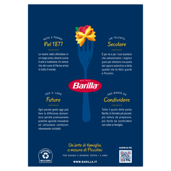 Barilla Pasta Piccolini Mini Farfalle 500g