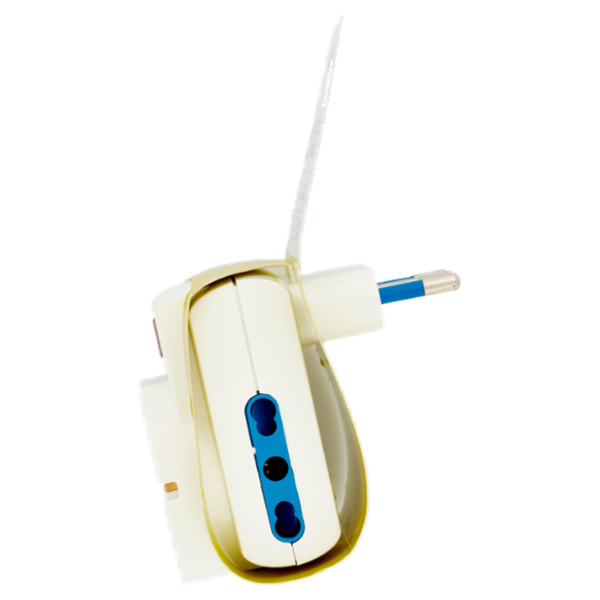 Selex Adattatore Multisize Spina 10A + 3 Prese 10-16A con Interruttore di Sicurezza Bianco