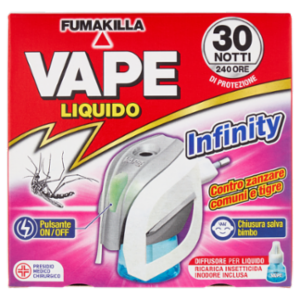 Vape Liquido Infinity Diffusore Per Liquido Ricarica Insetticida Inodore Inclusa 15 Ml