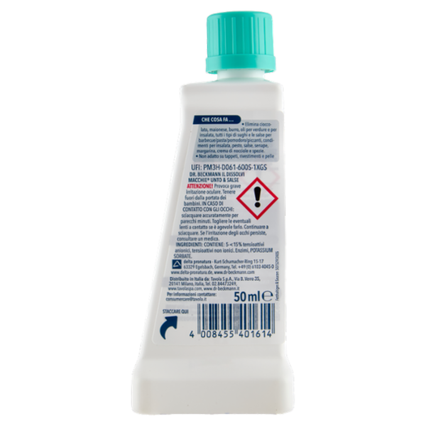Dr.Beckmann il Dissolvi Macchie Unto & Salse 50 ml