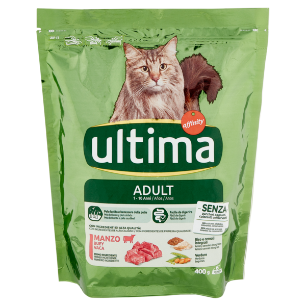 ultima Cat Adult 1-10 Anni Manzo 400 g