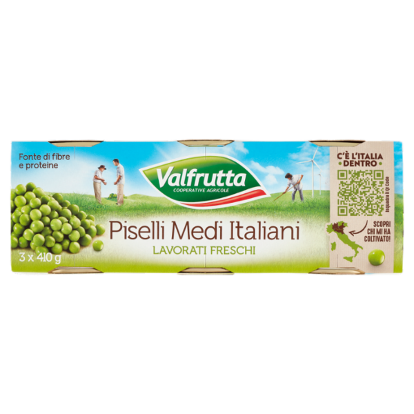 Valfrutta Piselli Medi Italiani 3 x 410 g