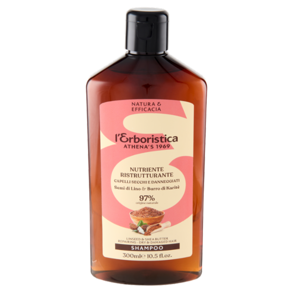 l'Erboristica Shampoo Nutriente Ristrutturante Semi di Lino & Burro di Karitè 300 ml