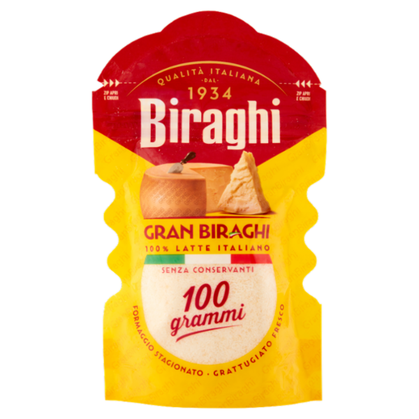 Biraghi Gran Biraghi Formaggio Stagionato Grattugiato Fresco 100 g