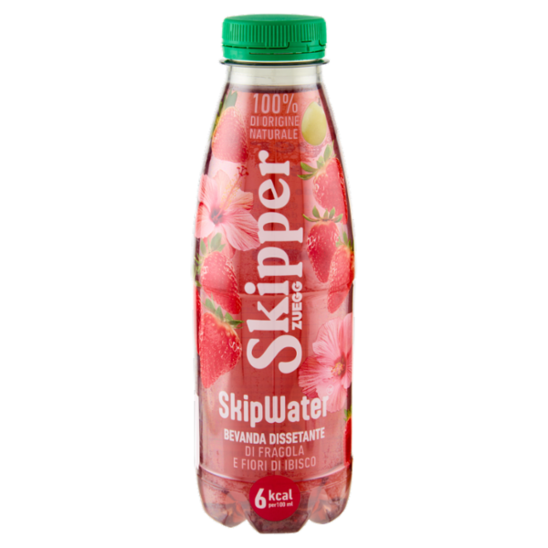 Zuegg Skipper SkipWater Bevanda Dissetante di Fragola e Fiori di Ibisco 500 ml