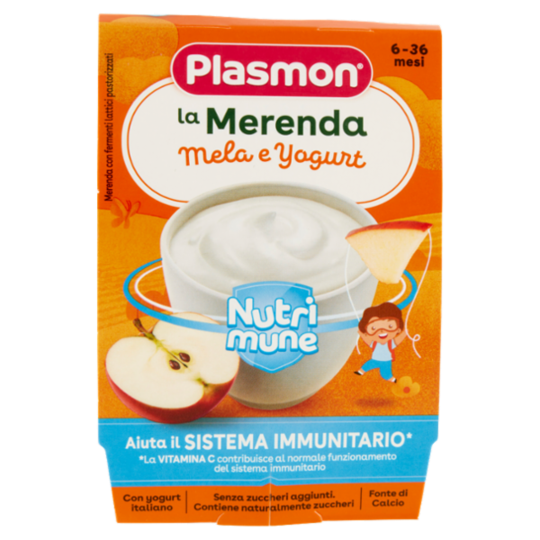 Plasmon la Merenda Mela e Yogurt Nutri mune 2 x 120 g