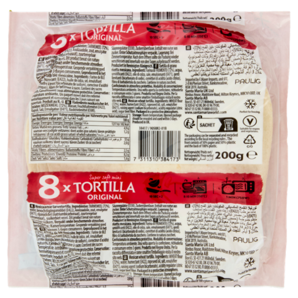 Santa Maria Super soft mini Tortilla Original 8x Small 200 g